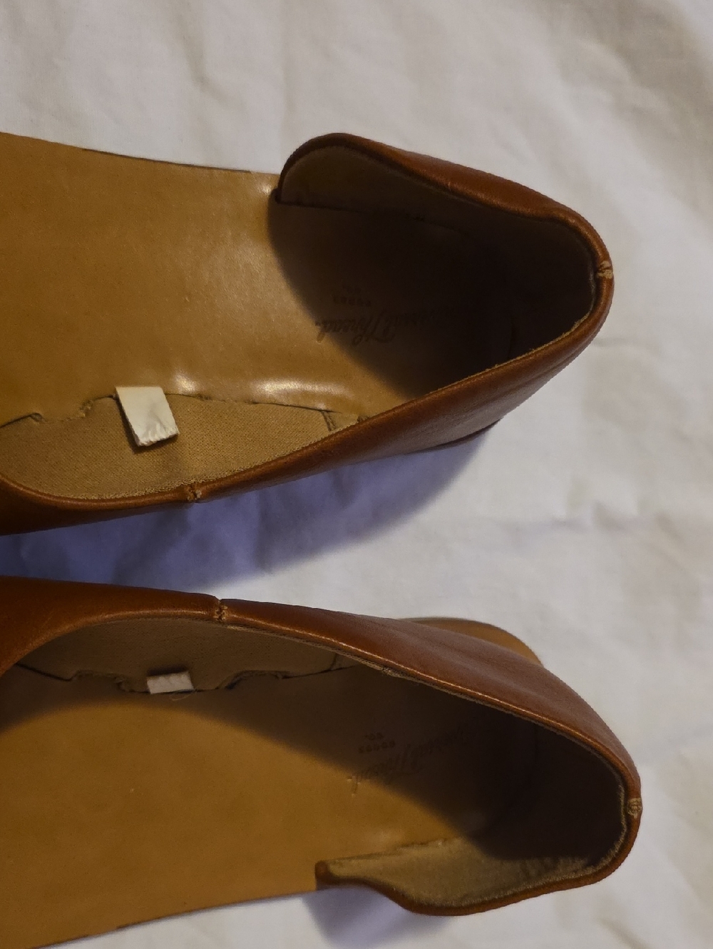 Women's Brown Leather Open-Toe Slide Sandals Size 7.5 - Picture 9 of 9